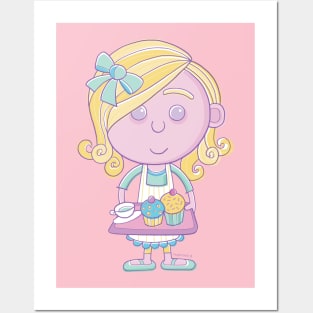 Cute Cook Cartoon Posters and Art